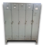 Industriële 5-deurs Lockerkast – Stoere Metalen Opbergkast met Authentieke Look