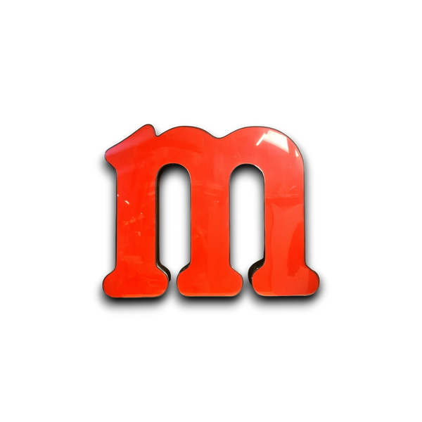 M Dichte neon letter  in rood