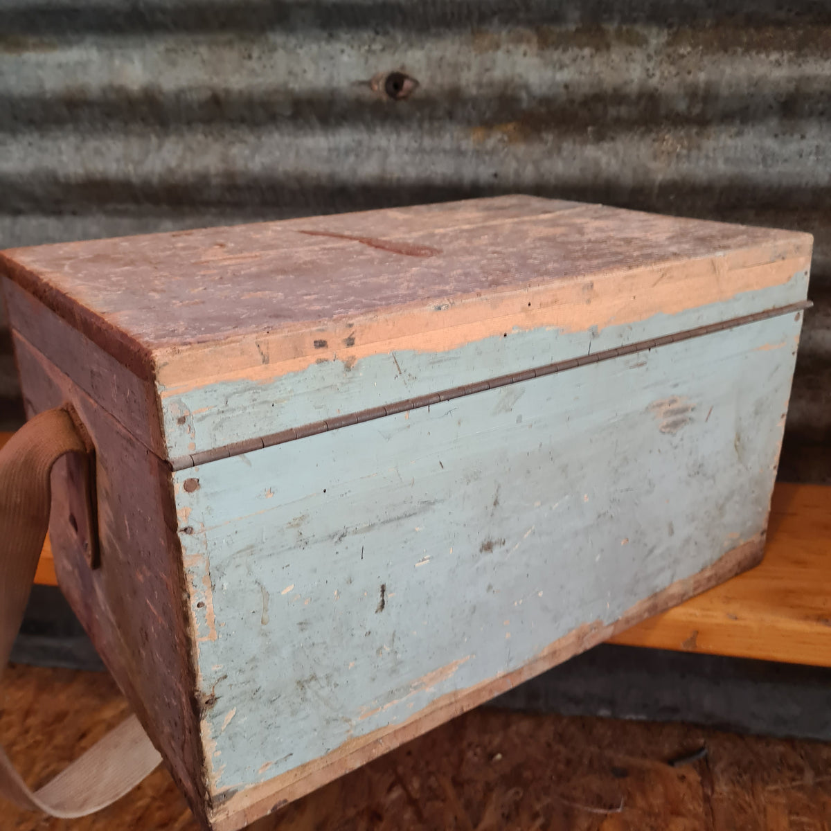 Houten timmermans kist uit Frankrijk