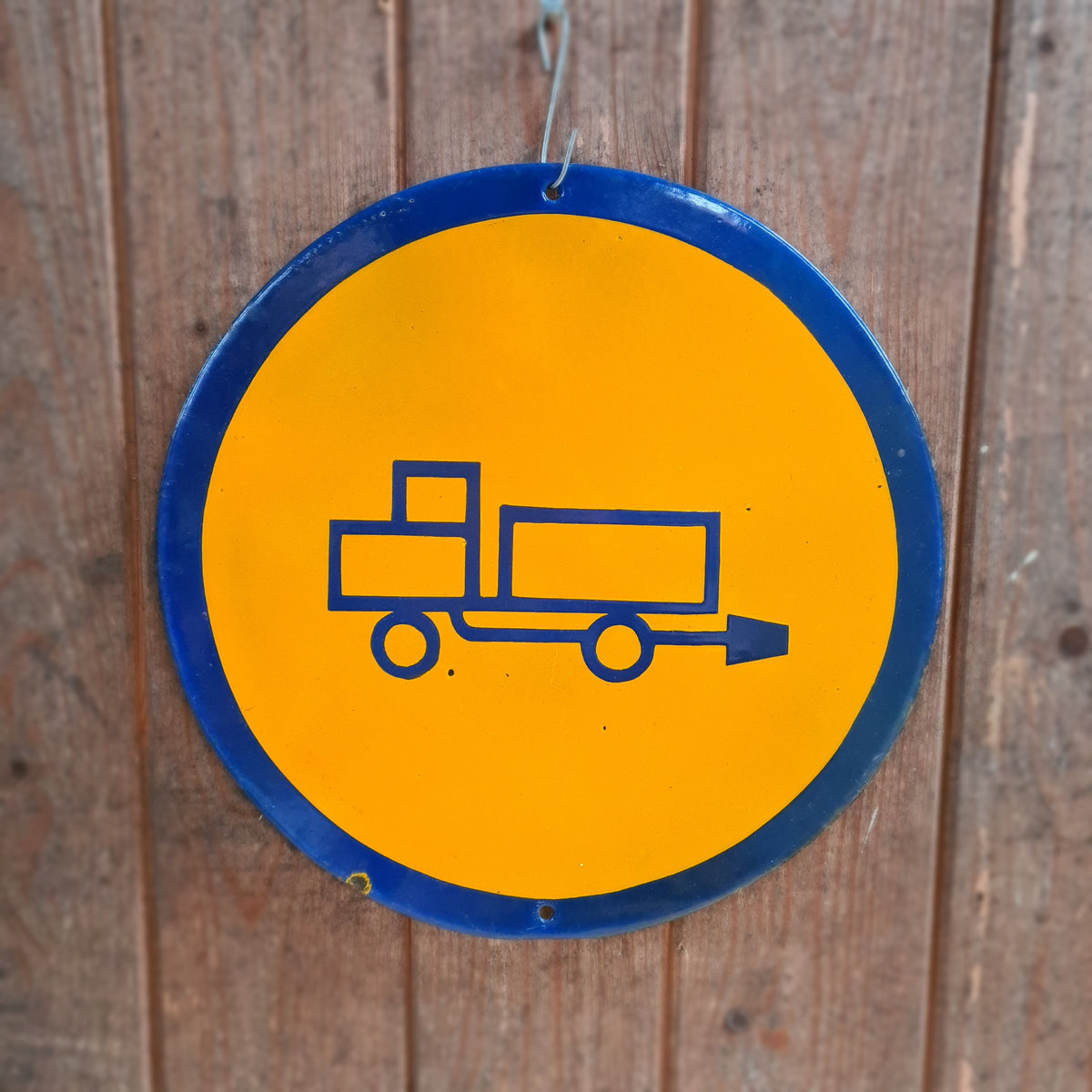 Emaille bord "vrachtwagen"