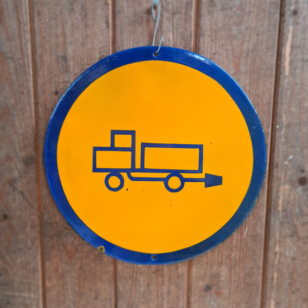 Emaille bord "vrachtwagen"