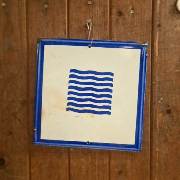 Emaille bord "water"