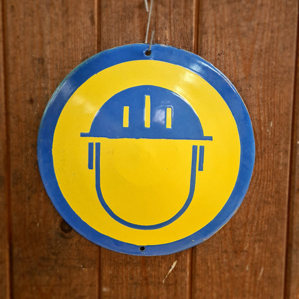 Emaille waarschuwingsbord "veiligheidshelm"