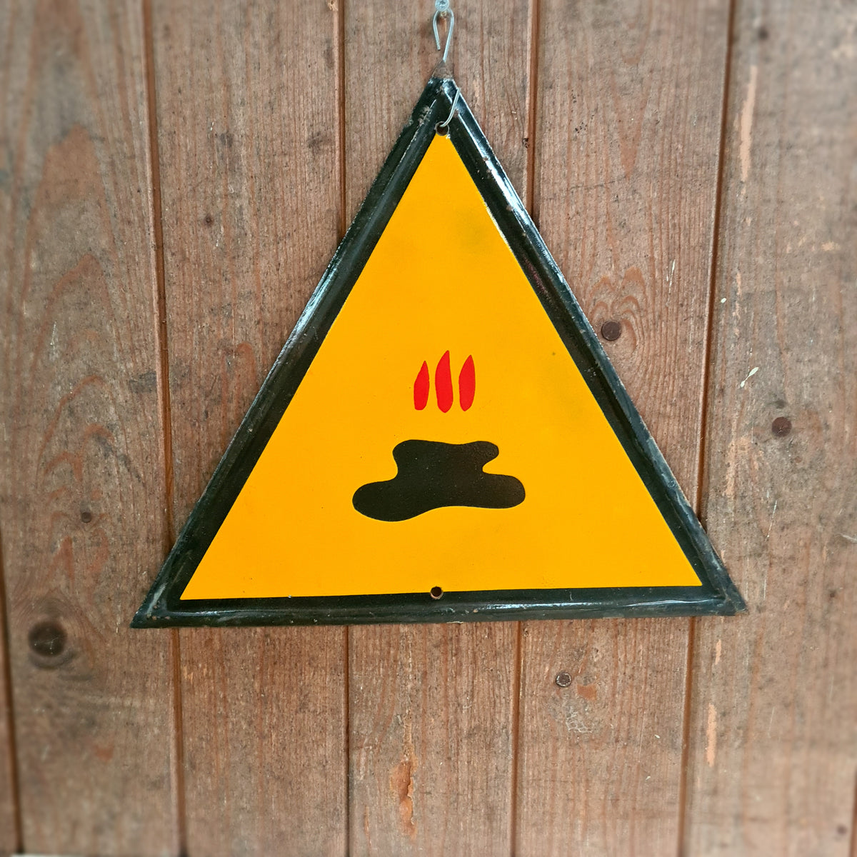 Emaille waarschuwingsbord "vuurtje" (kopie)