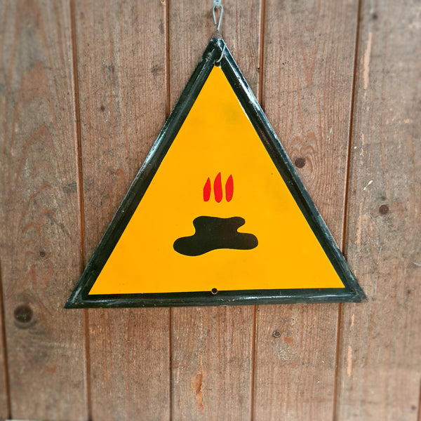 Emaille waarschuwingsbord "vuurtje" (kopie)