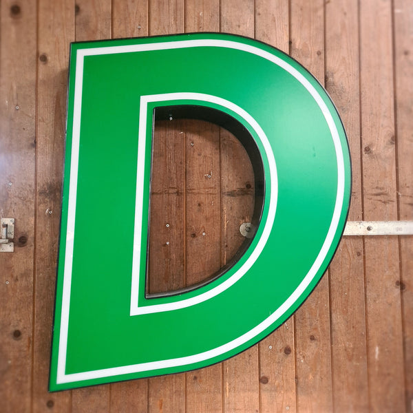 D Led letter in groen