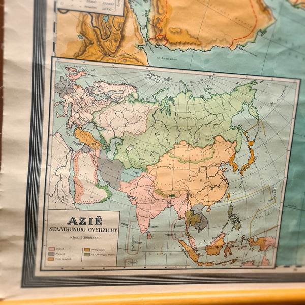 Topografische schoolkaarten; Azië