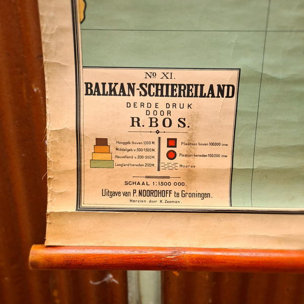 Topografische schoolkaarten; Balkan-Schiereiland