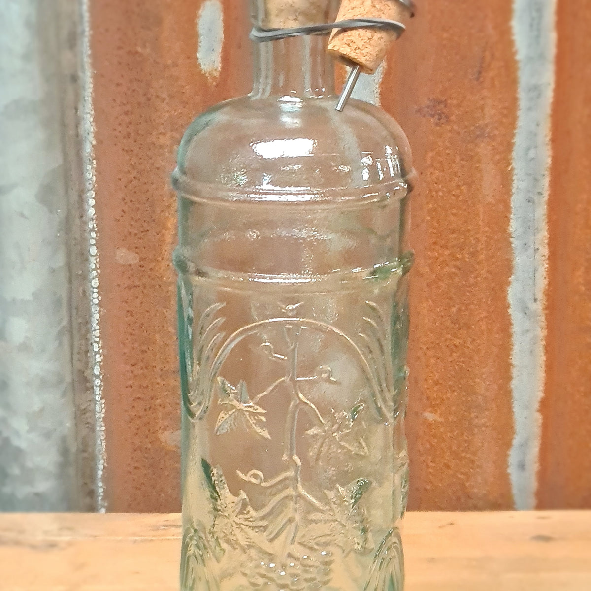 Fles Santiago van gerecycled glas, inclusief schenktuit