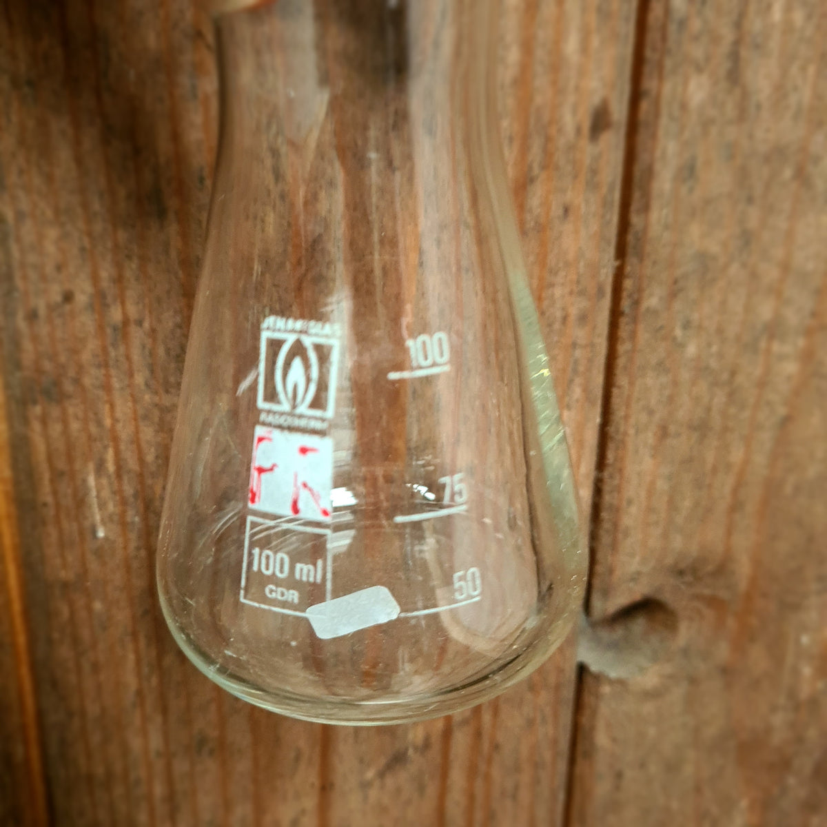Laboratorium glas, erlenmeyer wijdhals  100ml