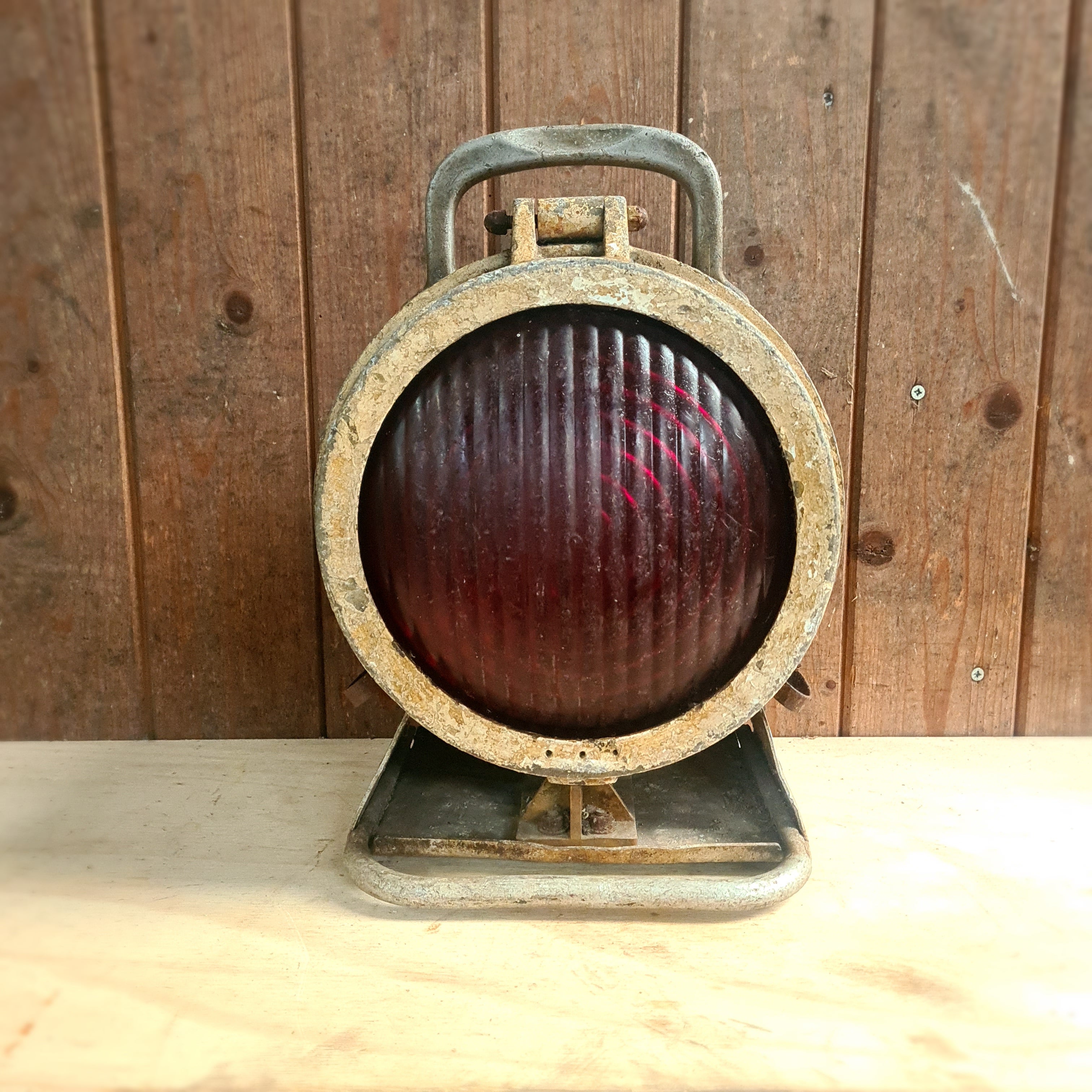 Meta title: Authentic SNCF Signal Lamp France - Heavy Stuff Alt