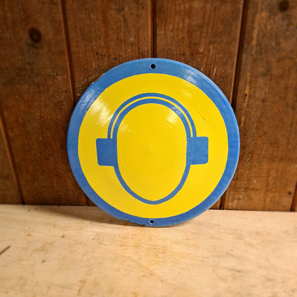 Emaille waarschuwingsbord "oordoppen"
