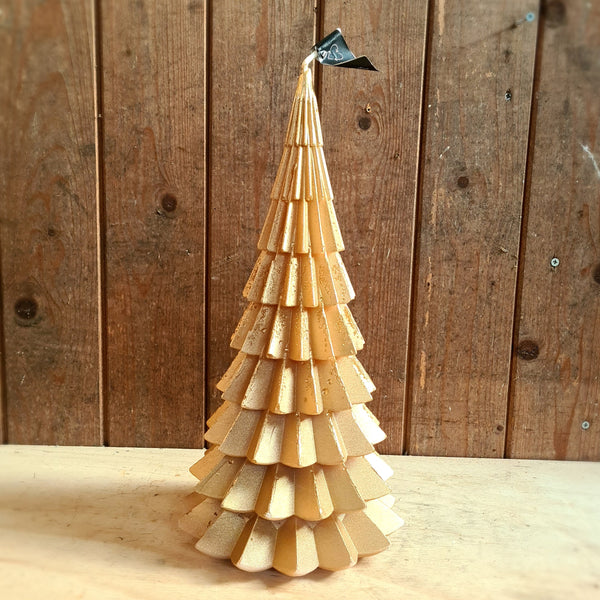 Gouden kerstboom kaars voor buiten gebruik