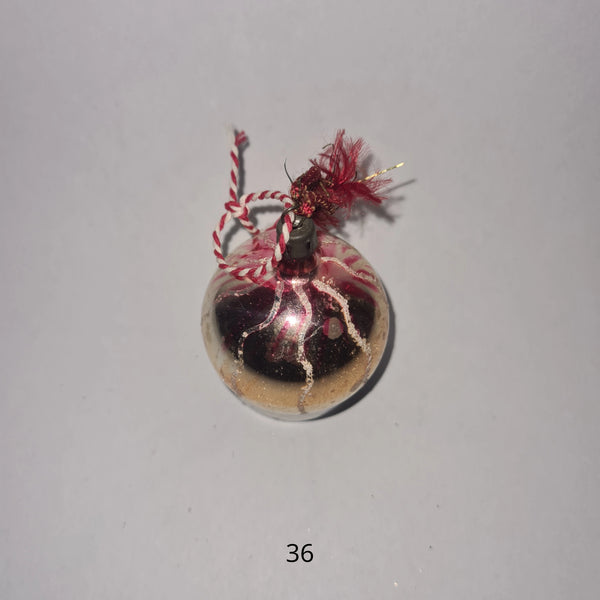 Vintage kerstornamenten