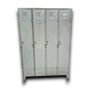 Industriële 4-deurs Lockerkast – Stoere Metalen Opbergkast met Authentieke Look