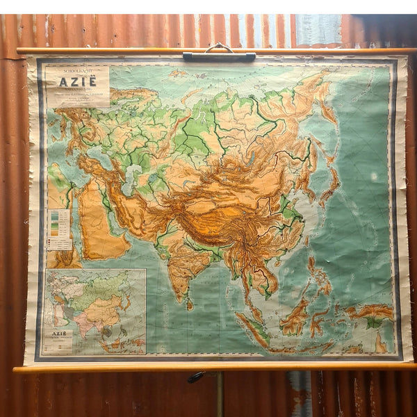 Topografische schoolkaarten; Azië