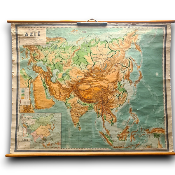 Topografische schoolkaarten; Azië