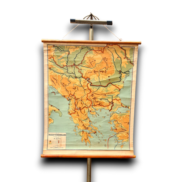 Topografische schoolkaarten; Balkan-Schiereiland
