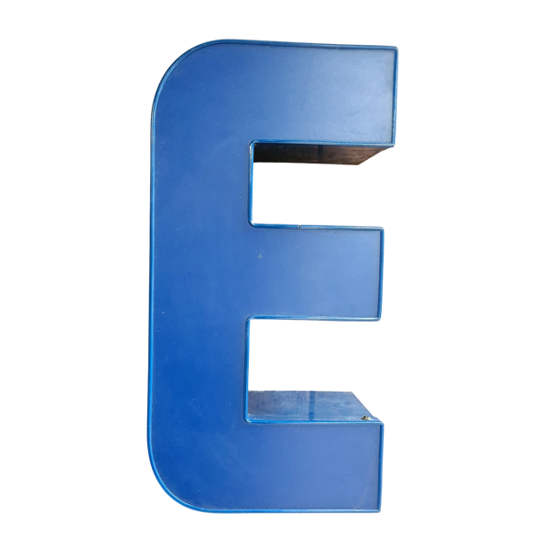E Led letter in mat blauw