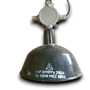 Authentieke emaille fabriekslamp in zwart