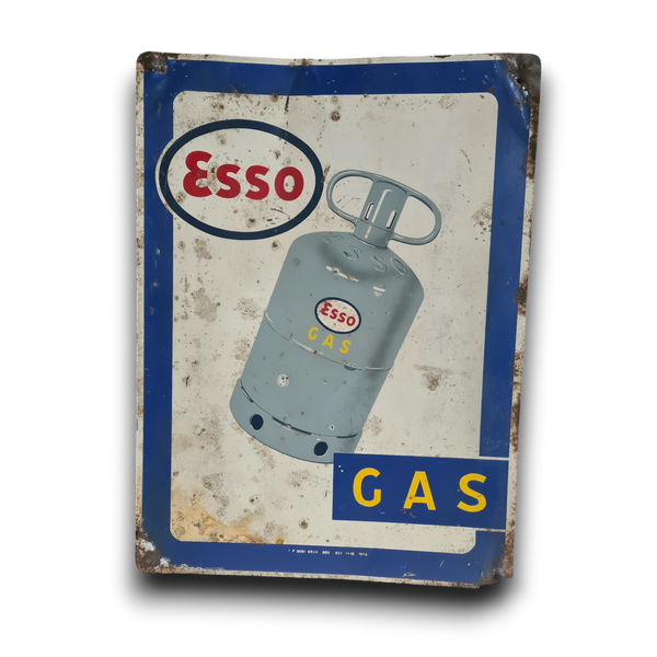 Metalen Esso wandplaat uit 1956