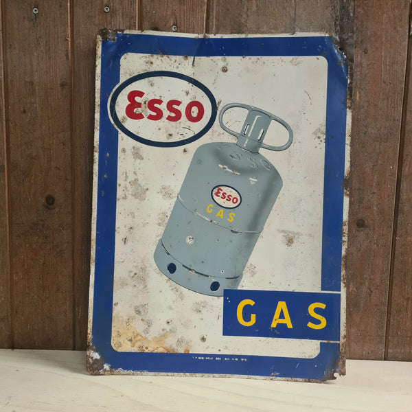 Metalen Esso wandplaat uit 1956
