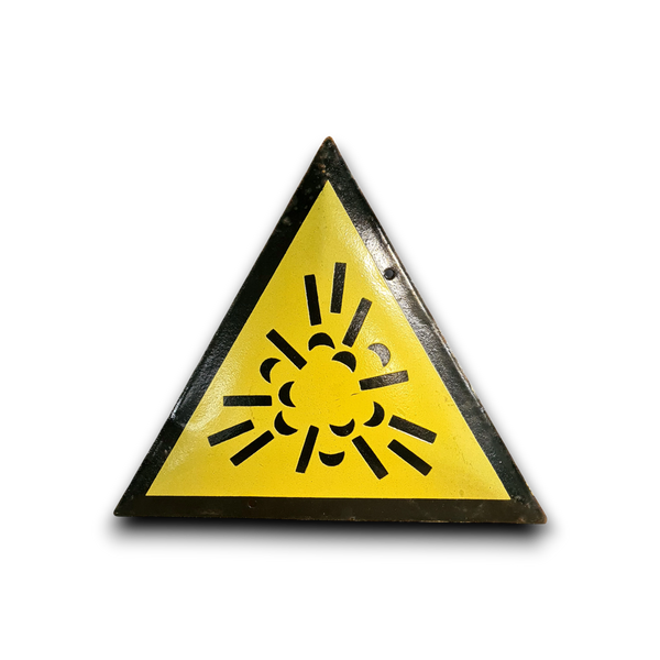 Emaille waarschuwingsbord "explosie"