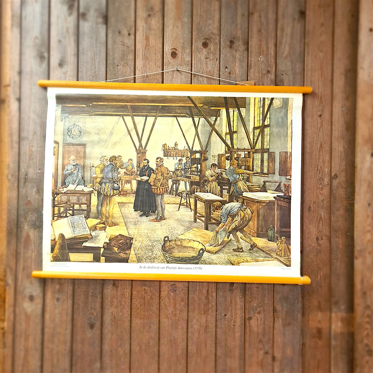 Geschiedenis schoolkaarten: In de drukkerij van Plantijn