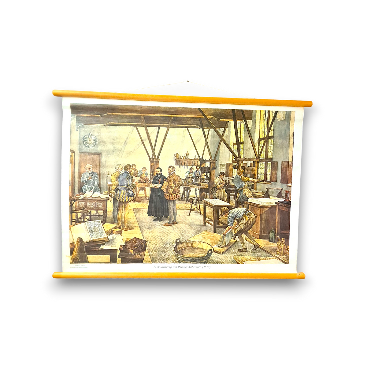 Geschiedenis schoolkaarten: In de drukkerij van Plantijn
