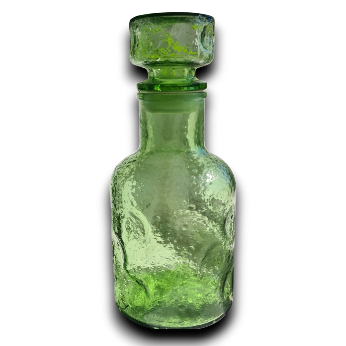Karaf met stop van geknepen Empoli glas