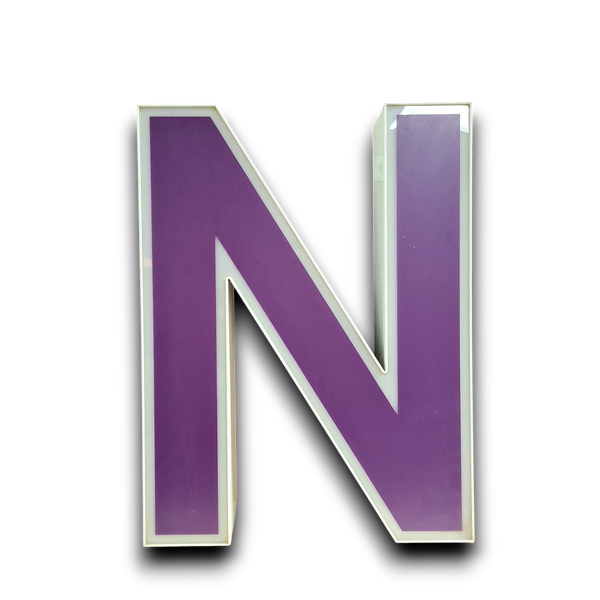 O Led letter in paars