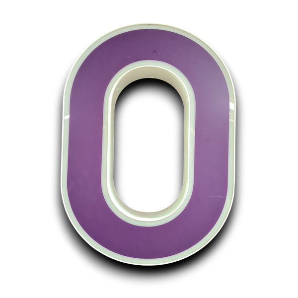 O Led letter in paars