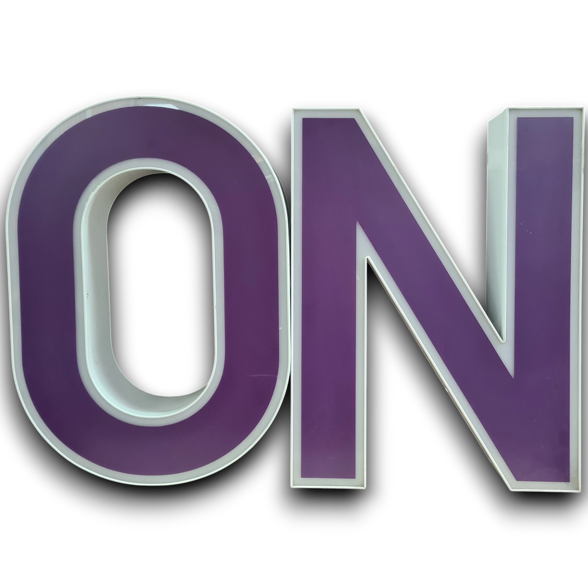 O Led letter in paars