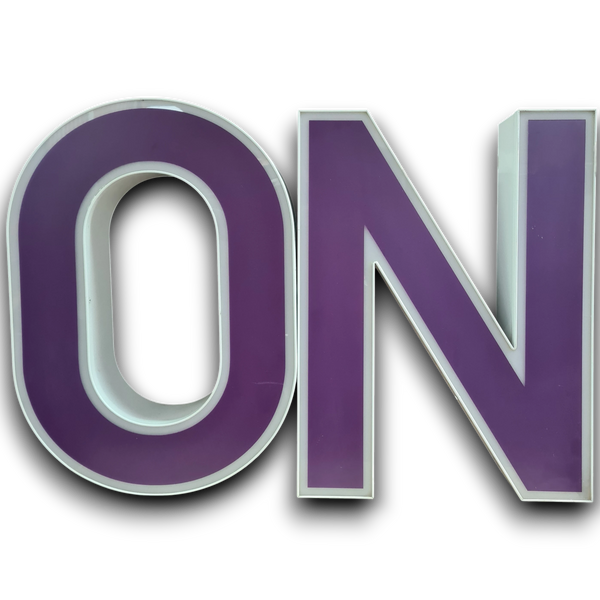 O Led letter in paars