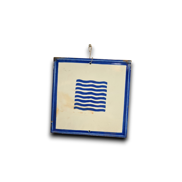 Emaille bord "water"