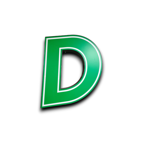 D Led letter in groen