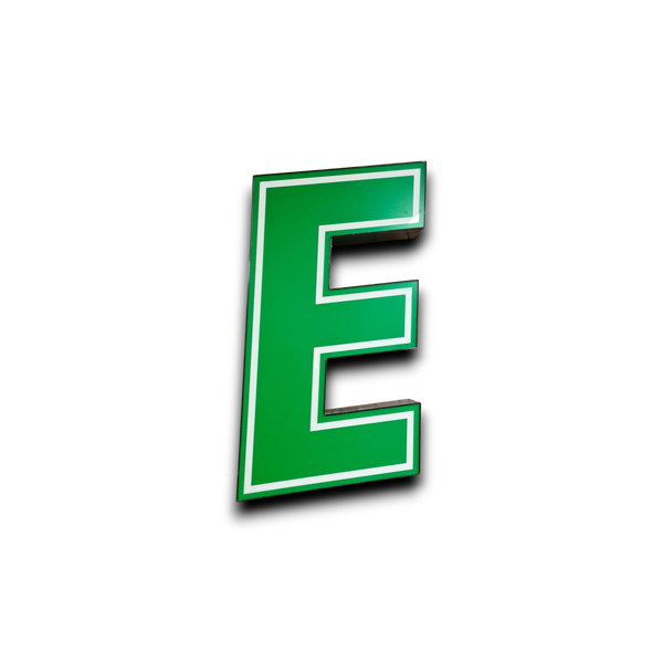 E Led letter in groen