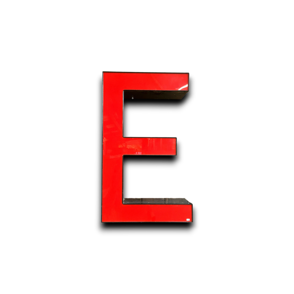E Led letter in rood/zwart