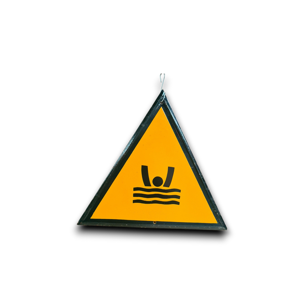 Emaille waarschuwingsbord "zwemmer"