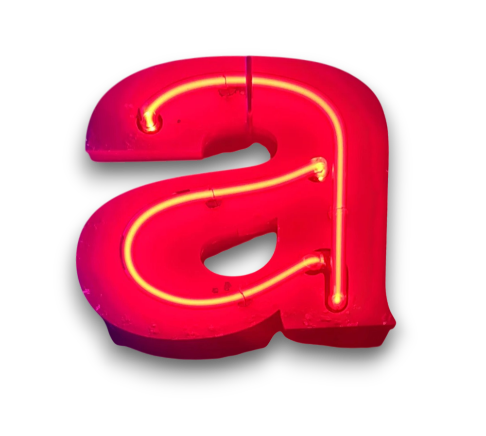 A Neon letter in rood