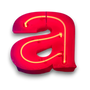 A Neon letter in rood