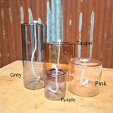 Wellmark Olielamp: Stijlvolle glazen cilinder met lont voor sfeervolle verlichting.