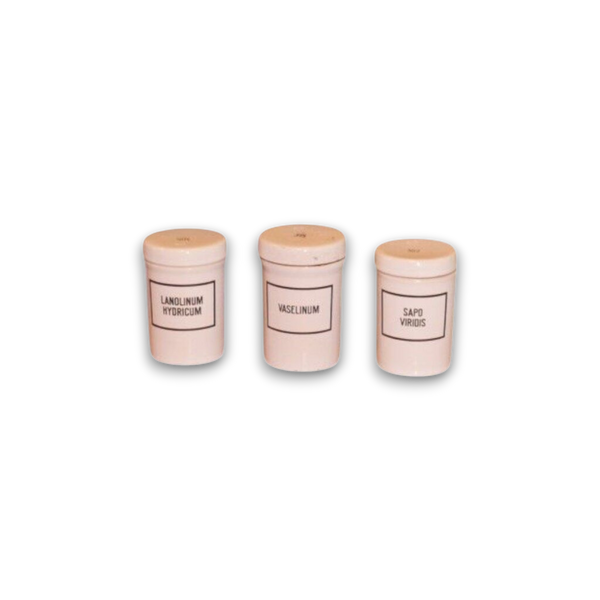 Set van 3 zalfpotten