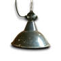 Authentieke emaille fabriekslamp in zwart