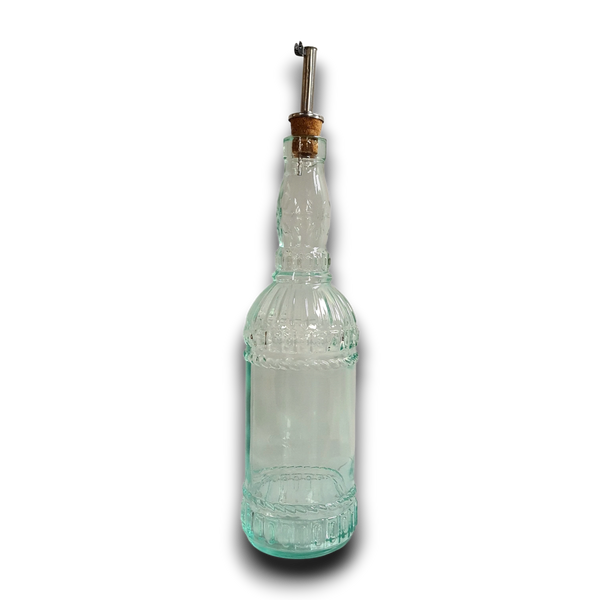 Fles Assisi van gerecycled glas, inclusief schenktuit