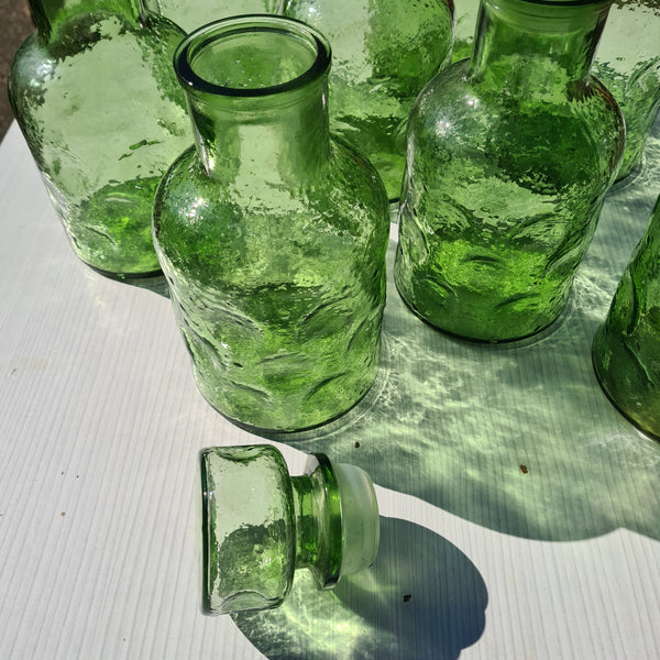 Karaf met stop van geknepen Empoli glas