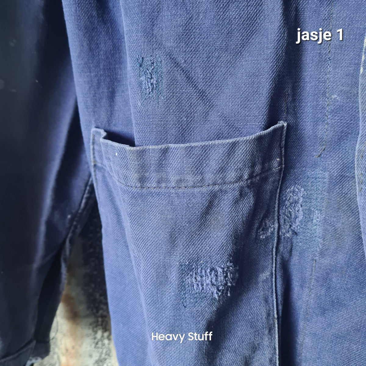 Vintage Frans Werkjasje – Bleu de Travail