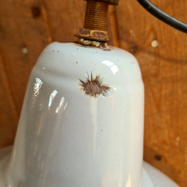 Authentieke emaille fabriekslamp