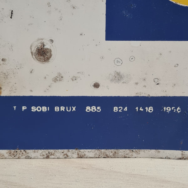 Metalen Esso wandplaat uit 1956