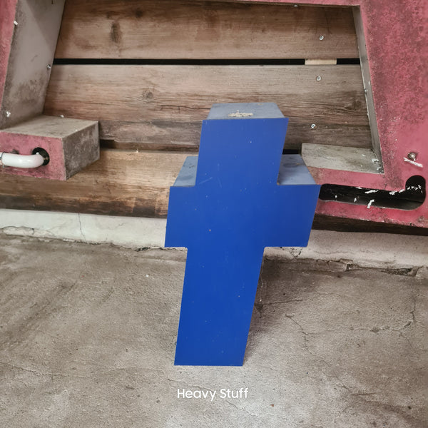 S Kleine dichte neon letter in blauw